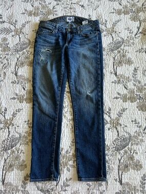 Paige Jessie Tear & Repair Blue Jeans • 27